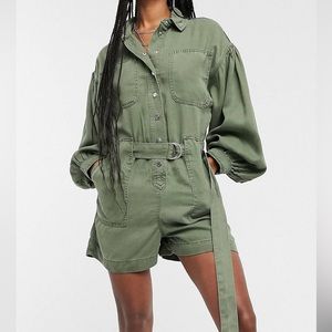 AllSaints Green Jess Romper